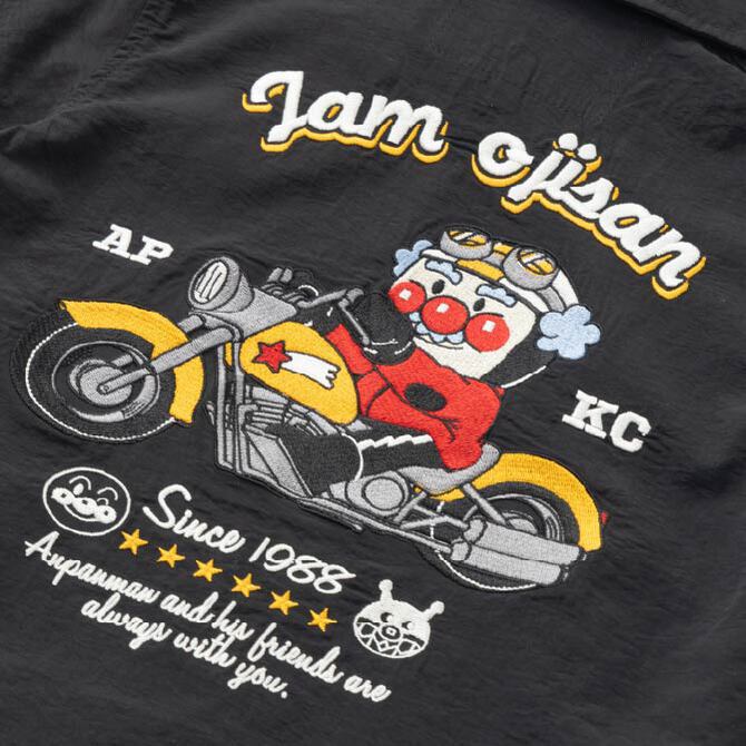 ジャムおじさんバイク刺繍シャツ｜グッズ＆サービス｜神戸アンパンマン